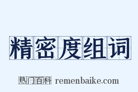 精密度组词是什么意思的图片